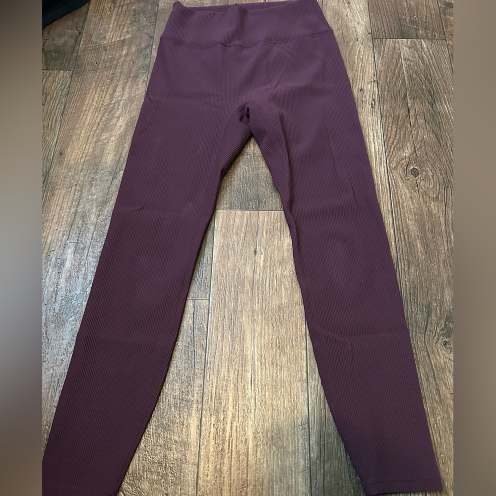 TSL Collection Purple Ribbed Leggings Size XL